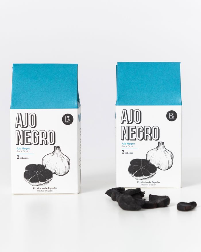 ajo negro – pack de 9 cajas, 2 cabezas/caja